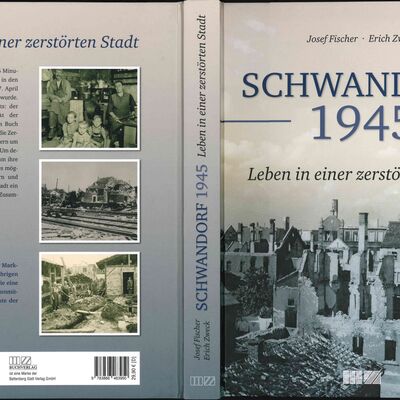 Bild vergrößern: Einige der zerstrten Huser v. Schwandorf nach dem Krieg 1945